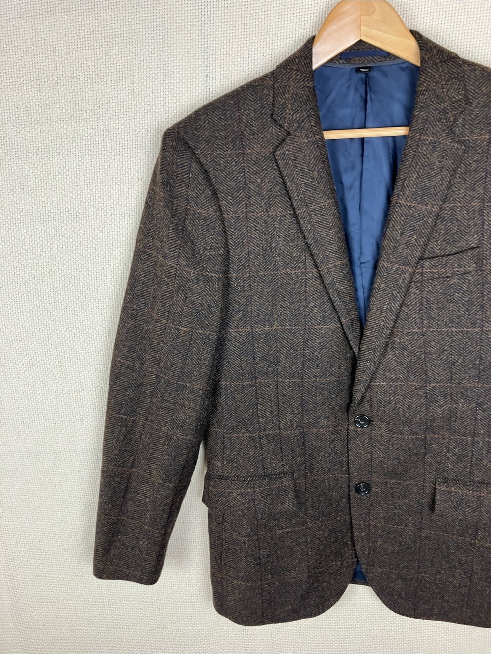 J Crew Ludlow Blazer Herringbone Tweed Moon Sport Coat Jacket English Wool - Picture 2 of 15